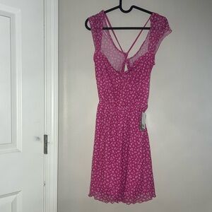 NWT | H&M | 🌸 Pink Floral Open Tie back Mini Dress 🌸